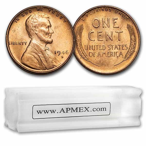 Wheat Cents - Pre-1940's - (Roll of 50 Coins) - Monarch Precious Metals