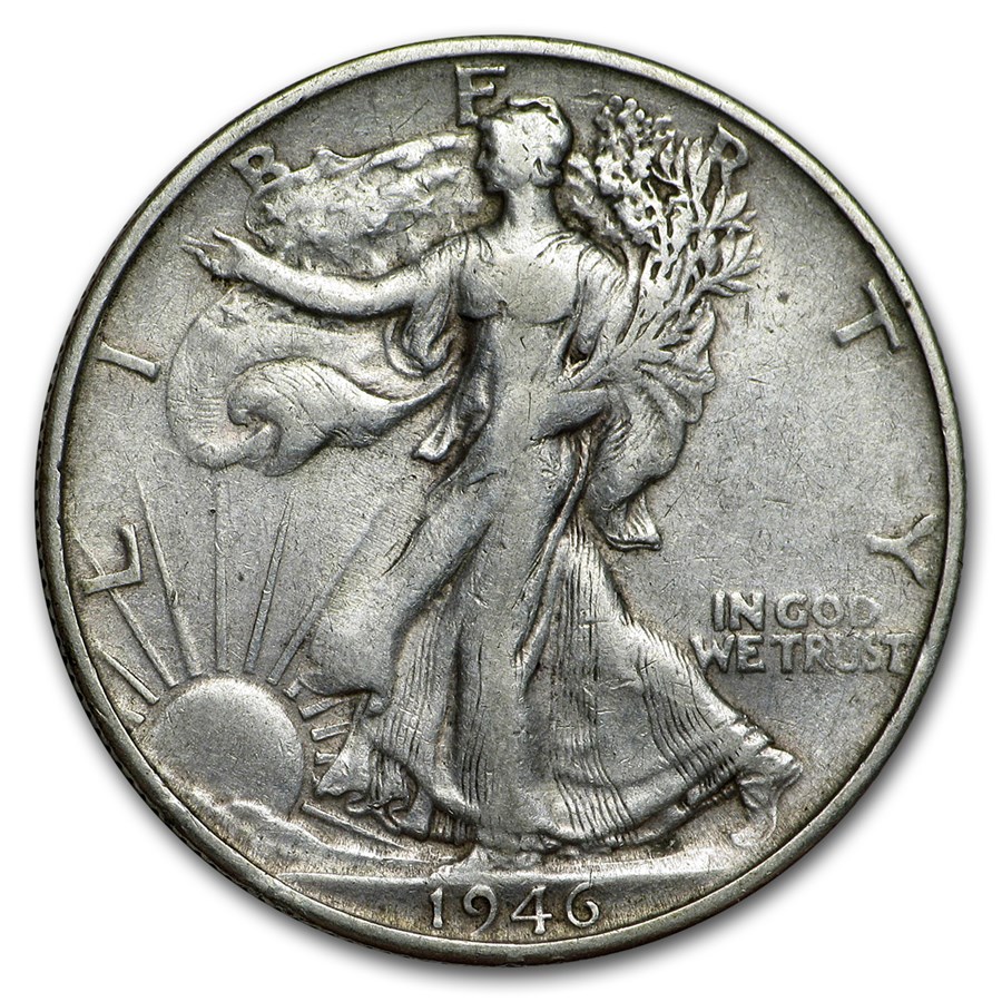 1946-S Walking Liberty Half Dollar Fine/VF