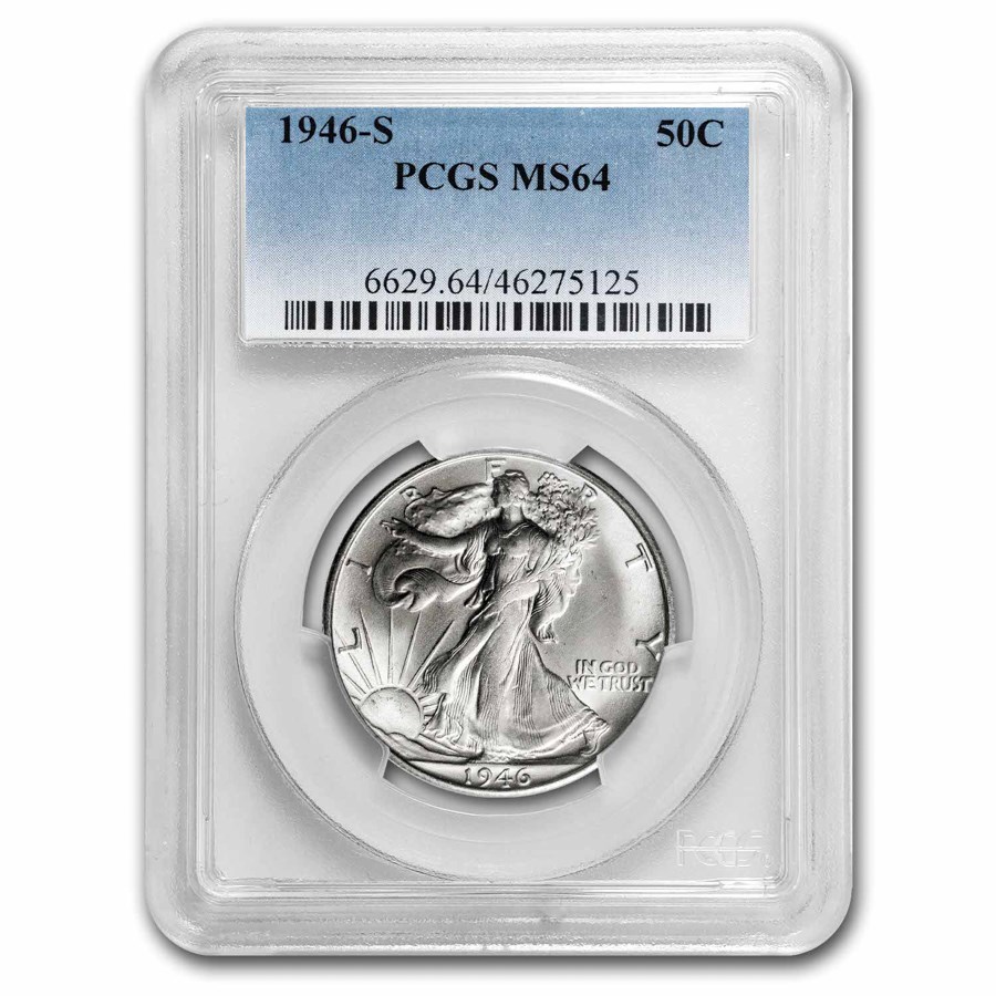 1946-S Walking Liberty Half Dollar MS-64 PCGS