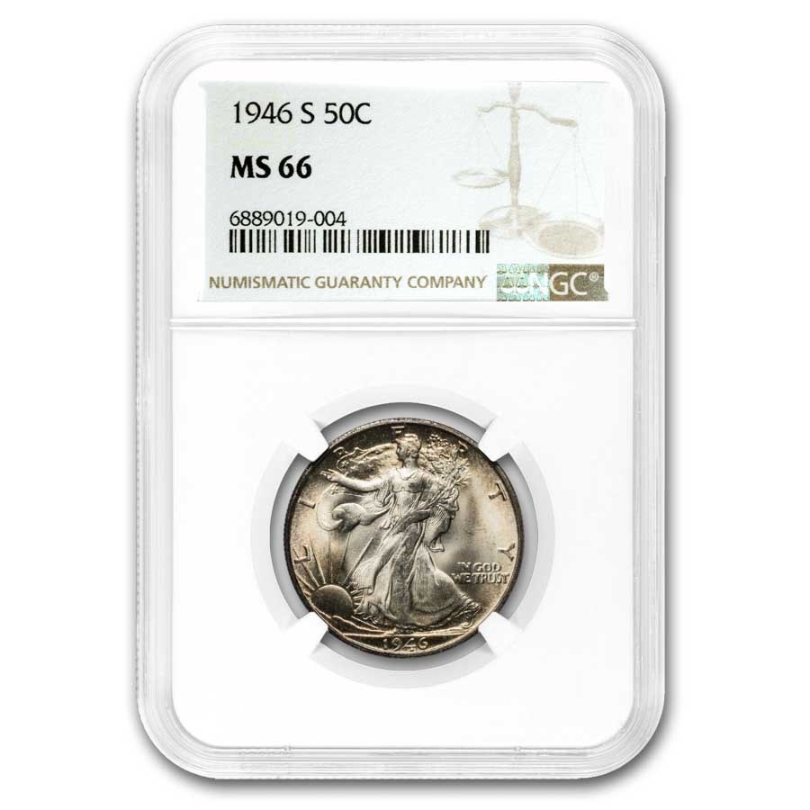 1946-S Walking Liberty Half Dollar MS-66 NGC