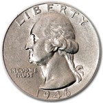 1946-S Washington Quarter AU