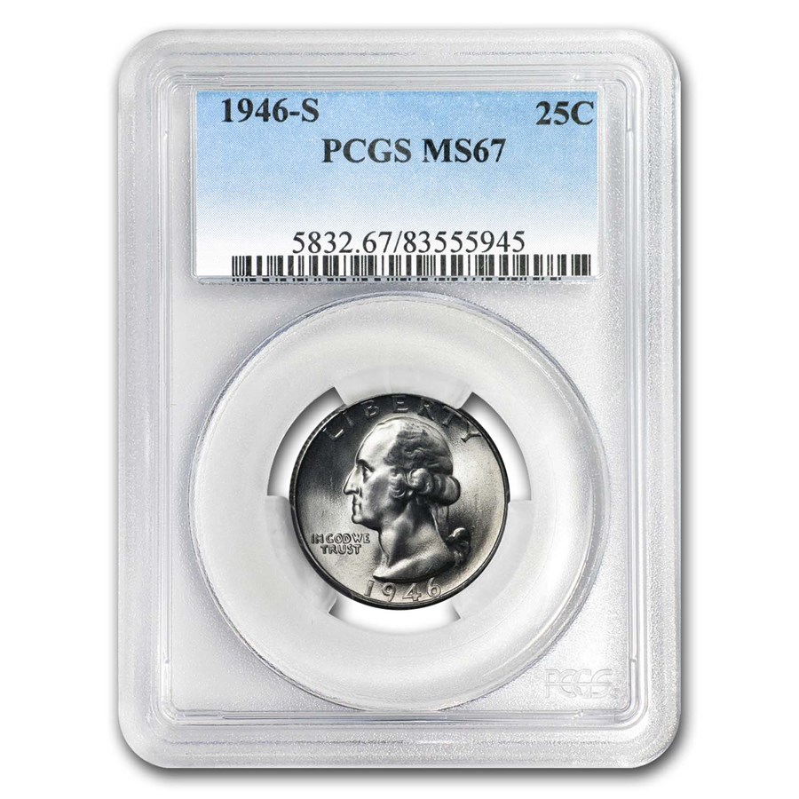 1946-S Washington Quarter MS-67 PCGS