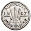 1947-1952 Australia Silver 3 Pence George VI Avg Circ