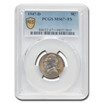 1947-D Jefferson Nickel MS-67+ PCGS (FS)