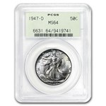 1947-D Walking Liberty Half Dollar MS-64 PCGS