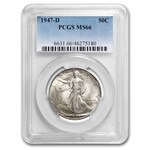 1947-D Walking Liberty Half Dollar MS-66 PCGS