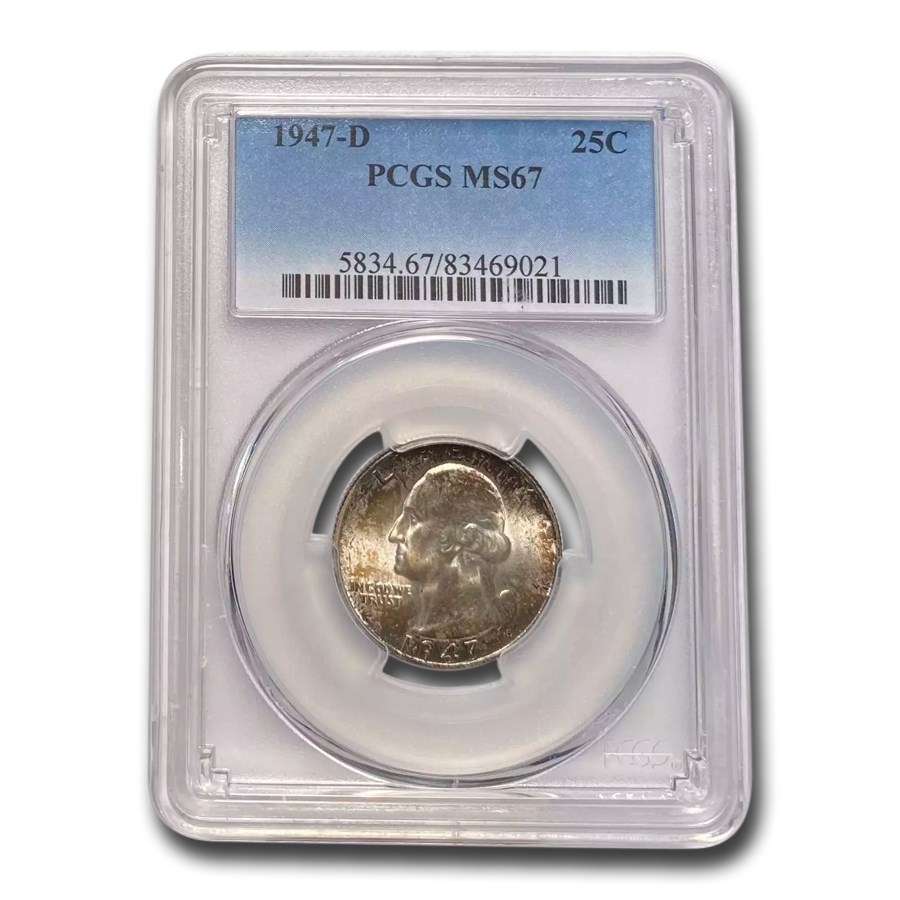 1947-D Washington Quarter MS-67 PCGS