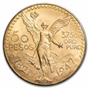 1947 Mexico Gold 50 Pesos BU