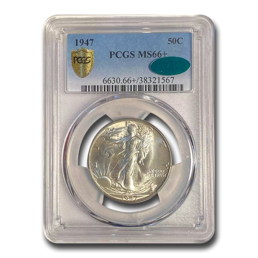 Buy 1947 Walking Liberty Half Dollar MS-66+ PCGS CAC | APMEX