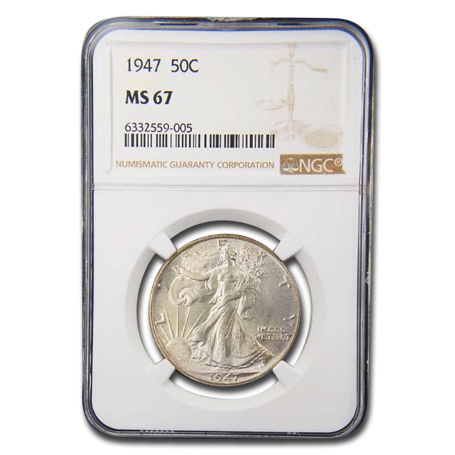 1947 Walking Liberty Half Dollar MS-67 NGC