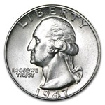 1947 Washington Quarter BU