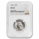 1947 Washington Quarter MS-66 NGC