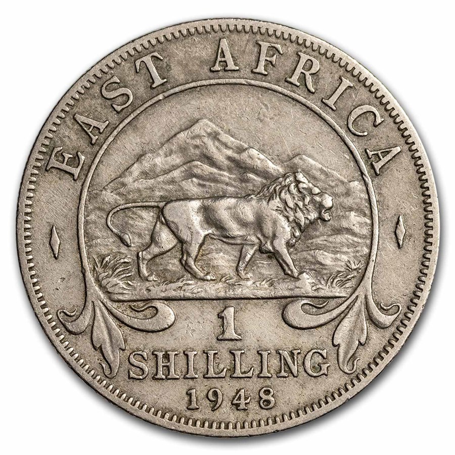 1948-1952 British East Africa Shilling George VI Avg Circ