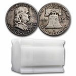 1948-D Franklin Half Dollar 20-Coin Roll Avg Circ