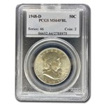 1948-D Franklin Half Dollar MS-64 PCGS (FBL)