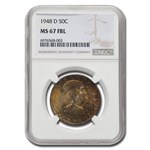 1948-D Franklin Half Dollar MS-67 NGC (FBL)