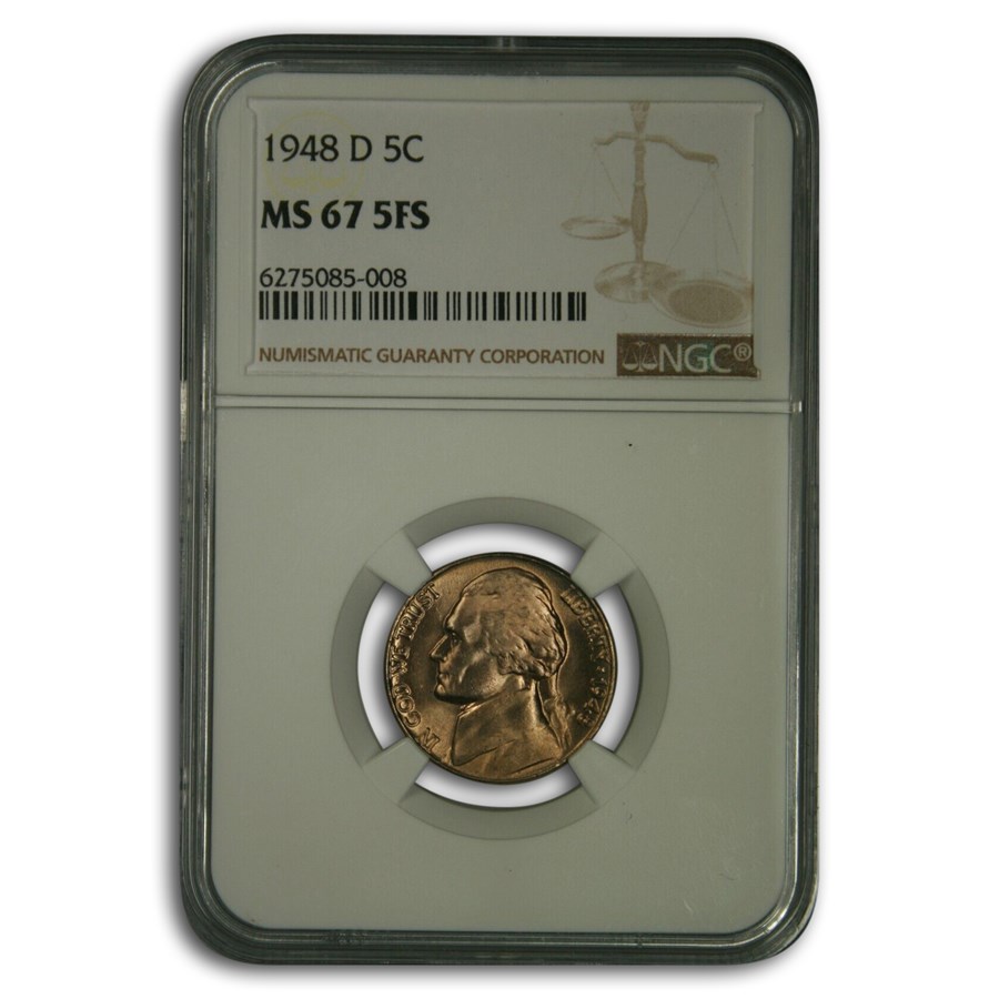 1948-D Jefferson Nickel MS-67 NGC (FS)