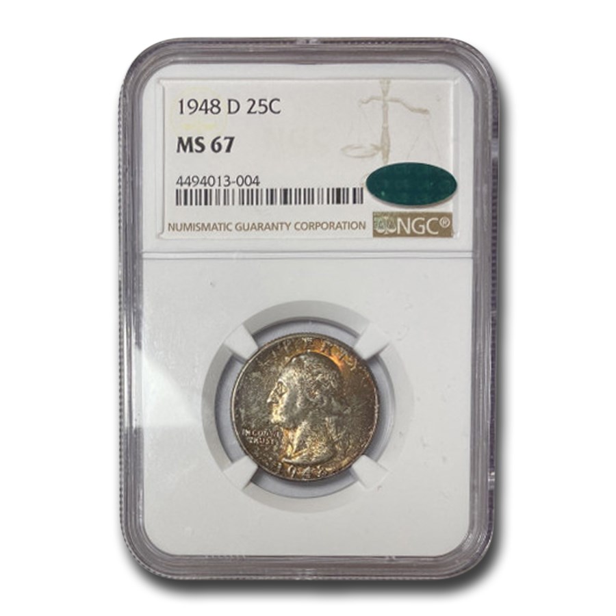 1948-D Washington Quarter MS-67 NGC CAC