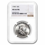 1948 Franklin Half Dollar MS-66 NGC (FBL)