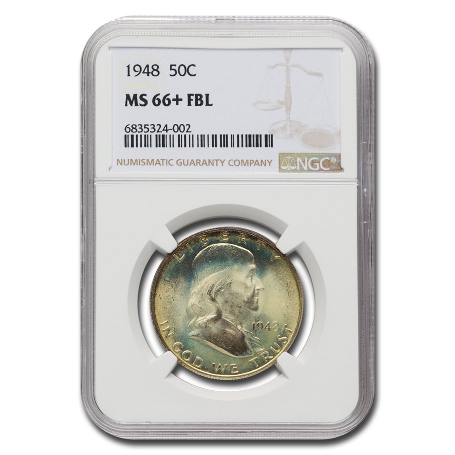 1948 Franklin Half Dollar MS-66+ NGC (FBL)