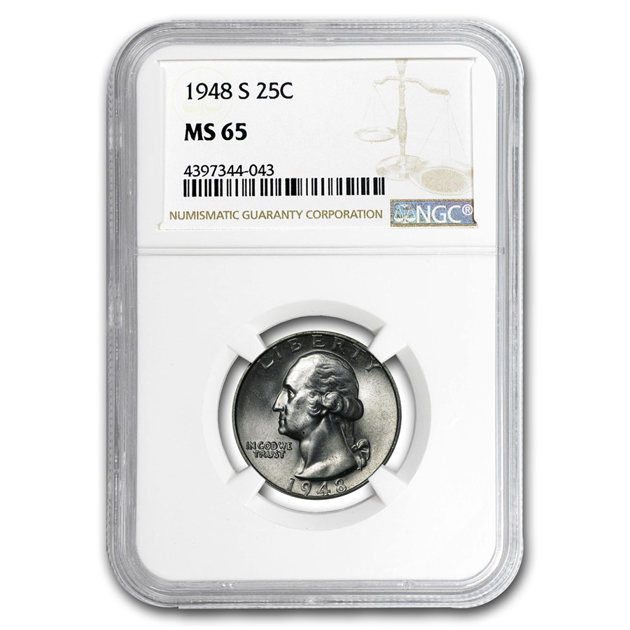 1948-S Washington Quarter MS-65 NGC