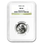 1948-S Washington Quarter MS-66 NGC