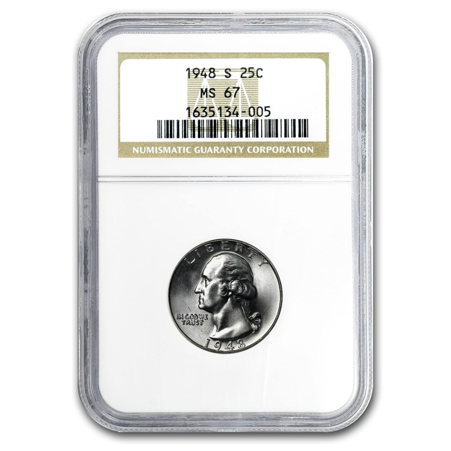 1948-S Washington Quarter MS-67 NGC