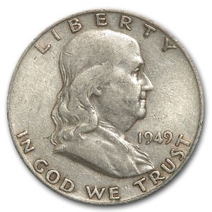 1949-D Franklin Half Dollar Fine/XF