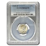 1949-D Roosevelt Dime MS-66 PCGS (FB)