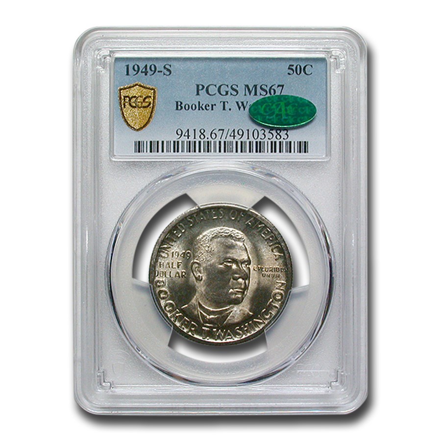 1949-S Booker T. Washington Half Dollar MS-67 PCGS CAC