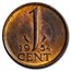 1950-1980 Netherlands Bronze 1 Cent Gulden Juliana I BU (Red/Br)