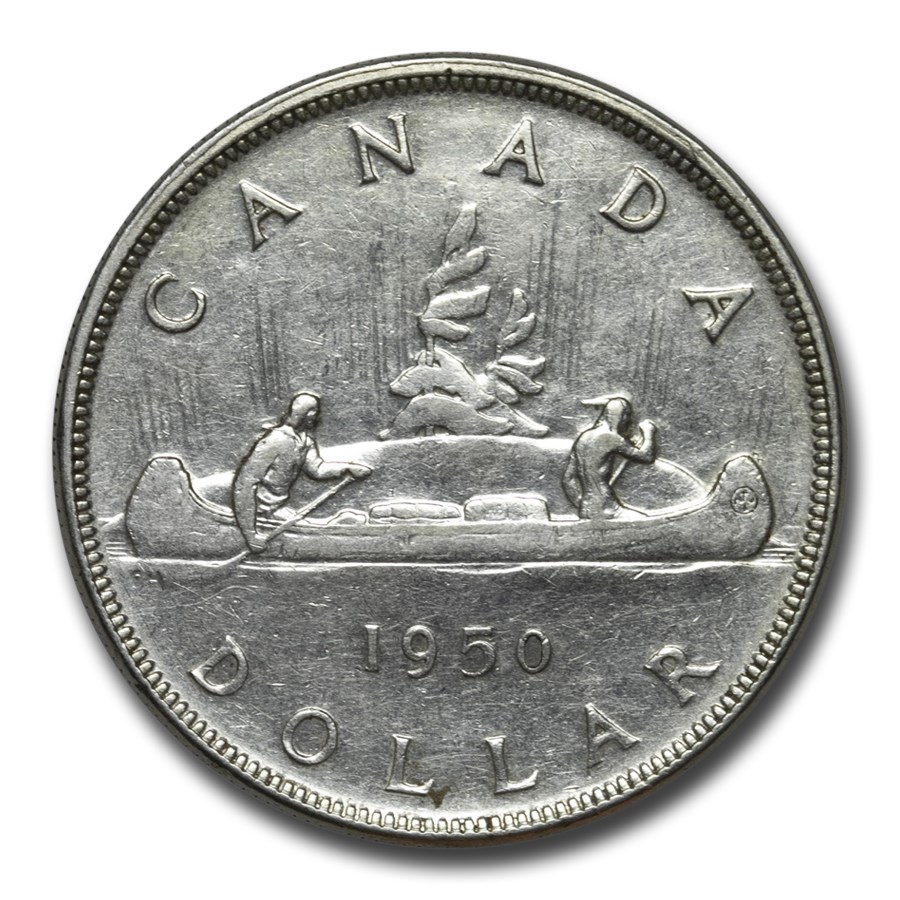 1950 Canada Silver Dollar George VI XF