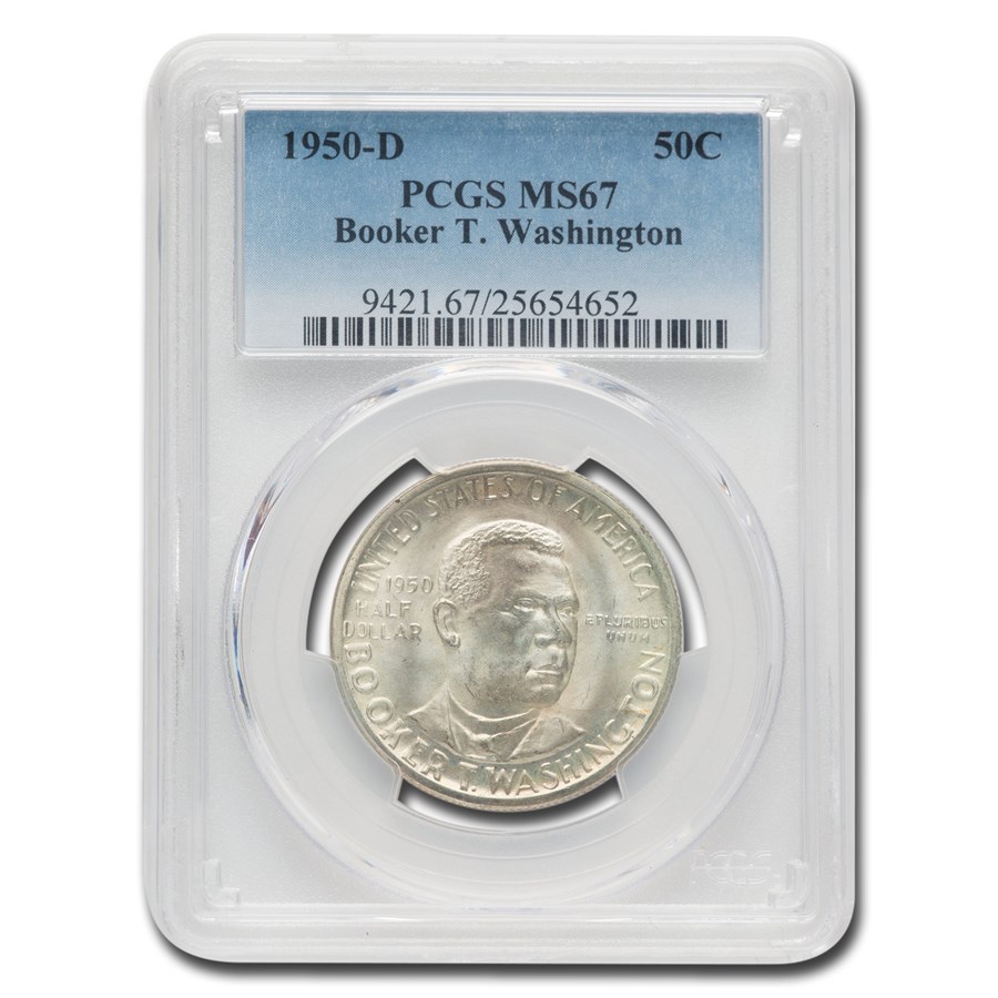 1950-D Booker T. Washington Half Dollar MS-67 PCGS