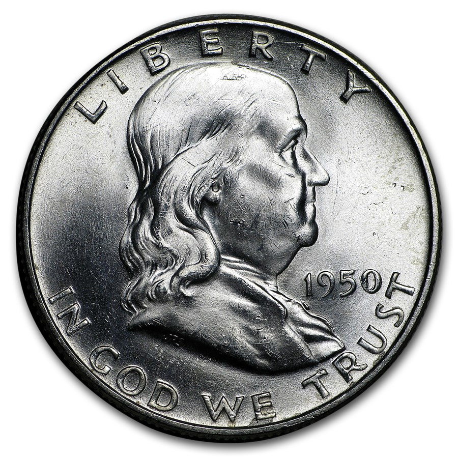 1950-D Franklin Half Dollar BU