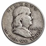 1950-D Franklin Half Dollar Fine/XF