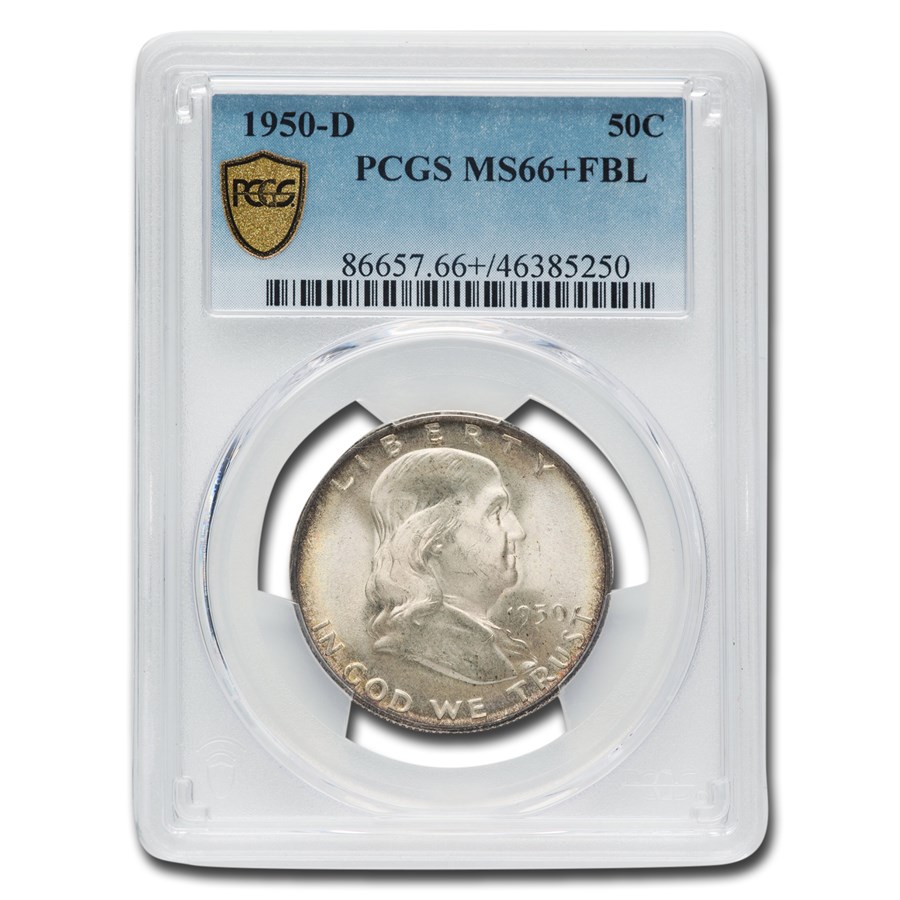 1950-D Franklin Half Dollar MS-66+ PCGS (FBL, Plus)