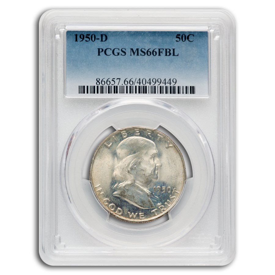 1950-D Franklin Half Dollar MS-66 PCGS (FBL)