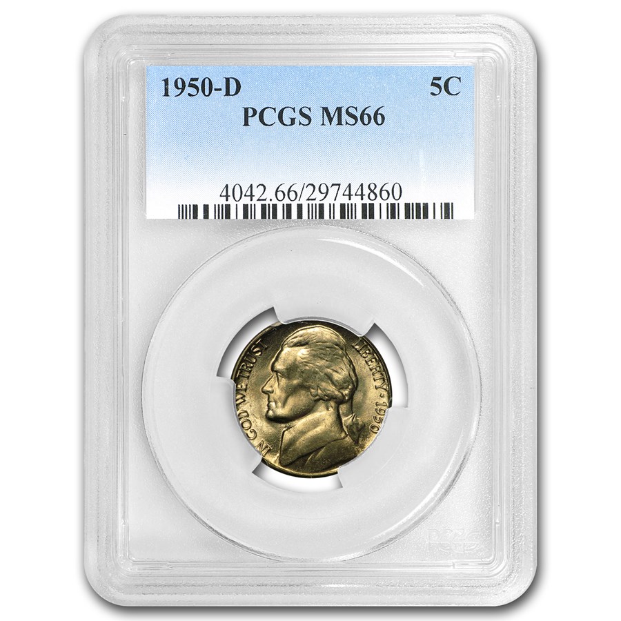 Buy 1950-D Jefferson Nickel MS-66 PCGS | APMEX