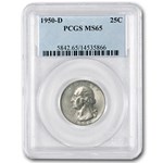 1950-D Washington Quarter MS-65 PCGS