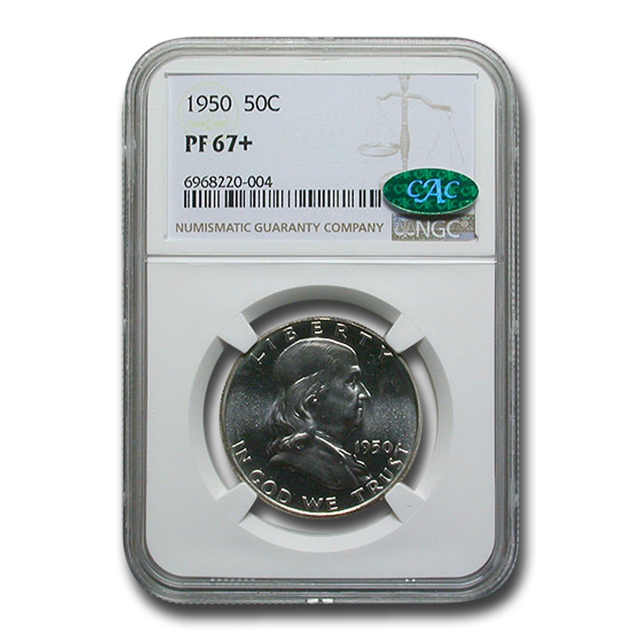 1950 Franklin Half Dollar PF-67+ NGC CAC