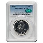 1950 Franklin Half Dollar PR-67 Cameo PCGS CAC