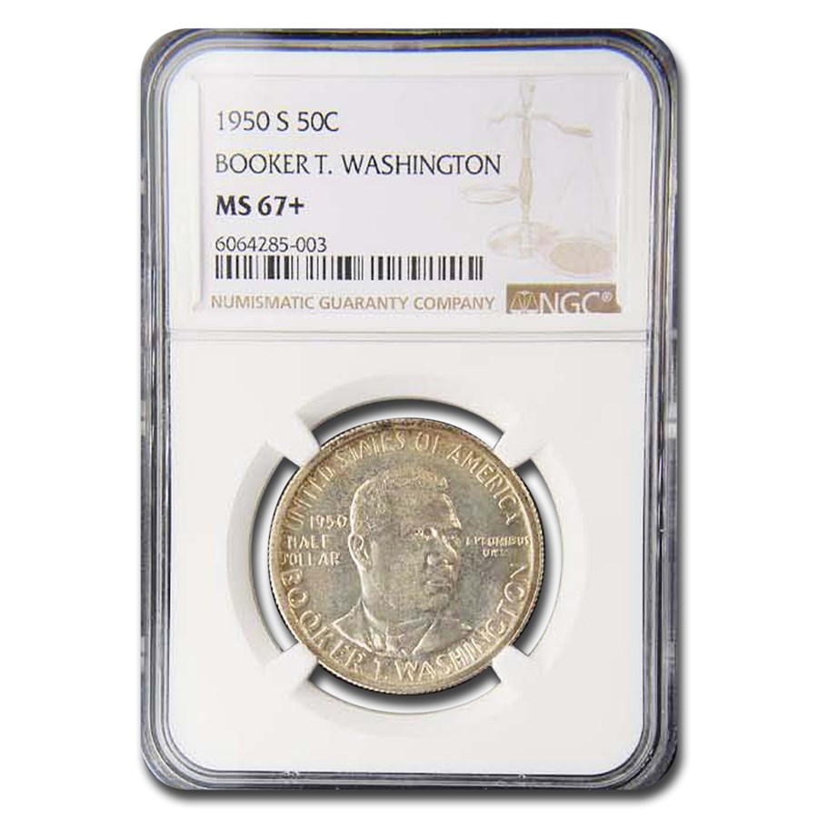 1950-S Booker T. Washington Half Dollar MS-67+ NGC