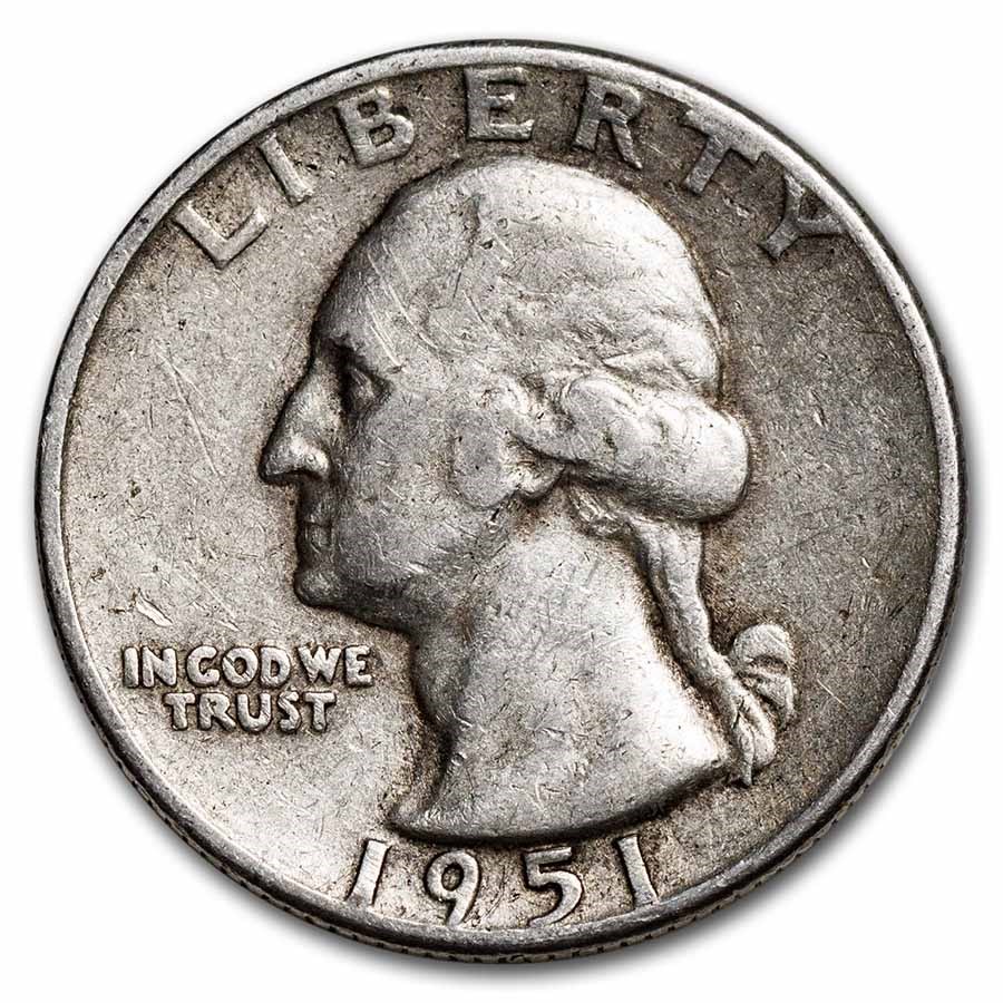 1951-D Washington Quarter VG/XF