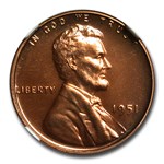 1951 Lincoln Cent PF-68 NGC (Red)