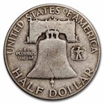 1951-S Franklin Half Dollar 20-Coin Roll Avg Circ