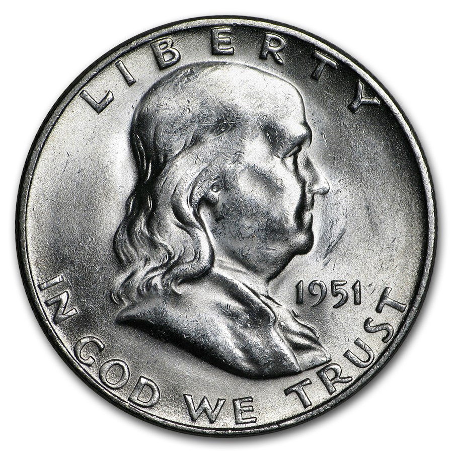 1951-S Franklin Half Dollar AU