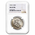 1951-S Franklin Half Dollar MS-65 NGC (FBL)