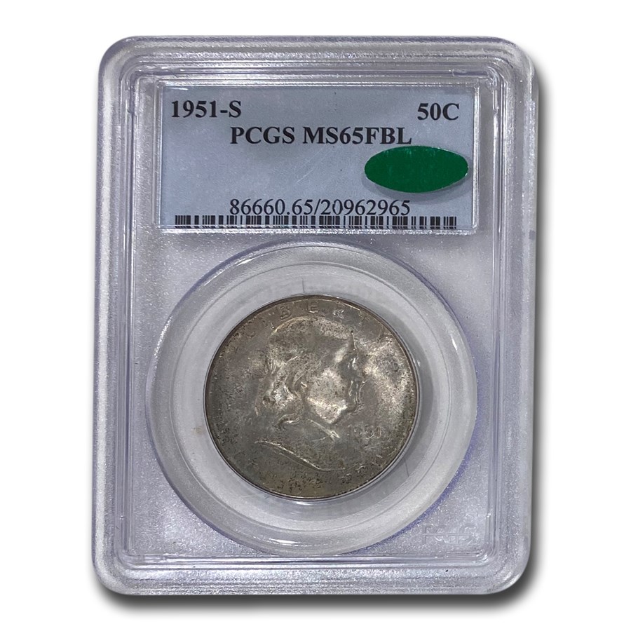 1951-S Franklin Half Dollar MS-65 PCGS CAC (FBL)