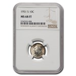 1951-S Roosevelt Dime MS-68 NGC