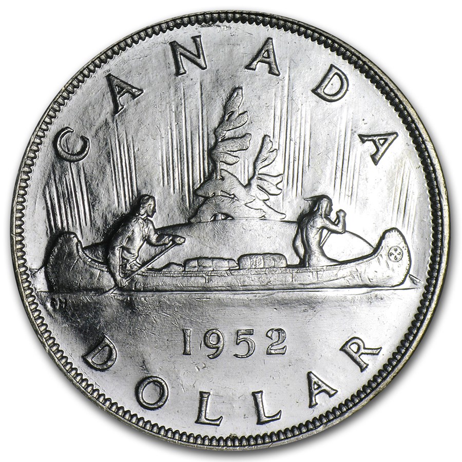 1952 Canada Silver Dollar George VI BU